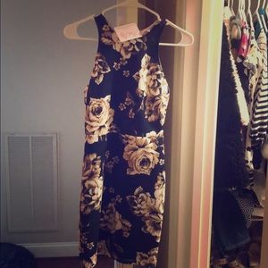Navy floral dress